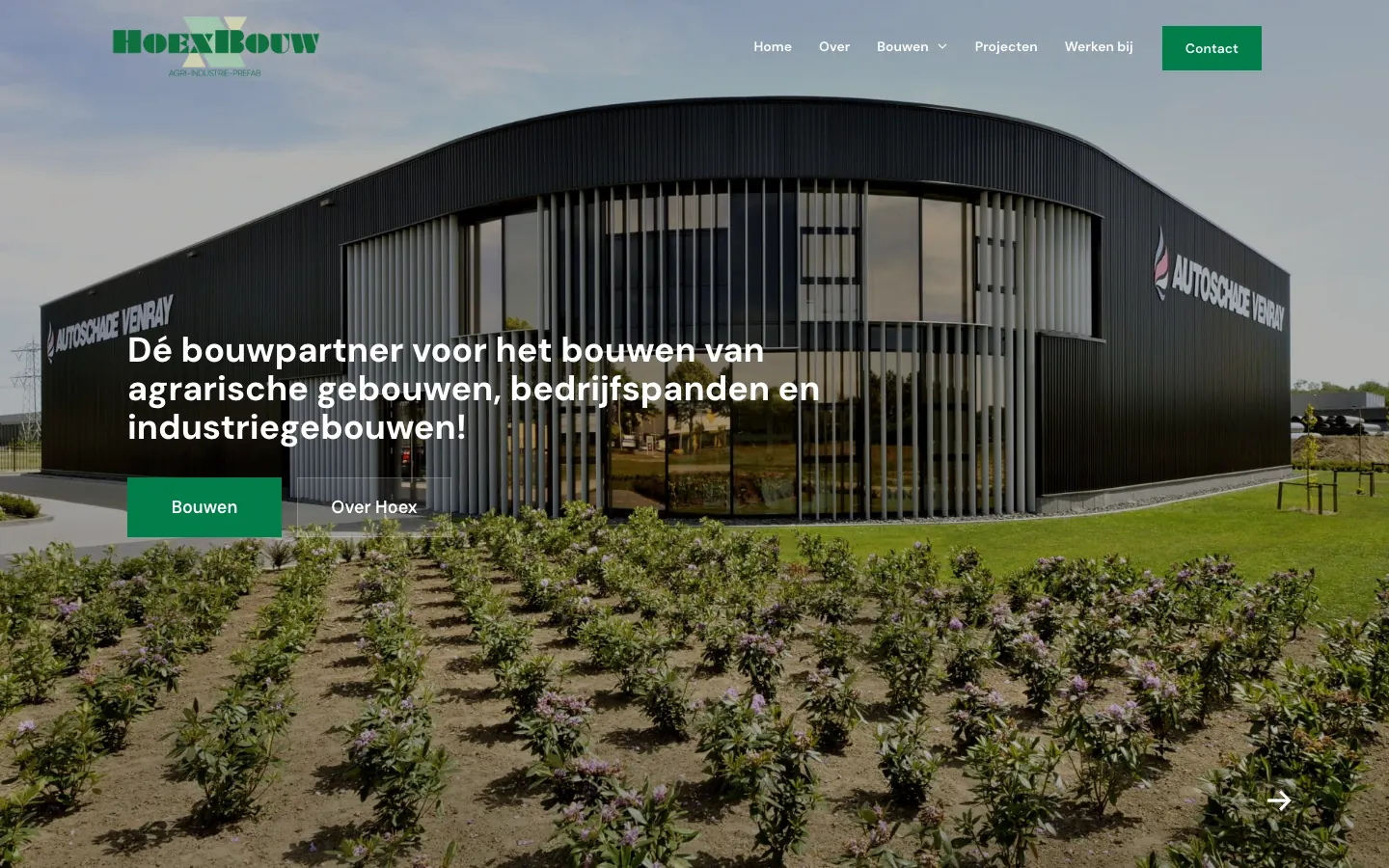 Homepage van Hoex Bouw