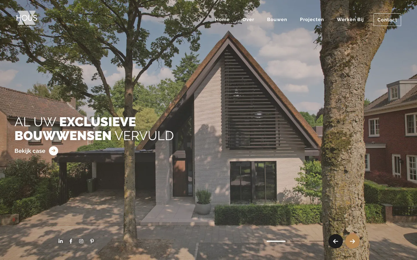 Homepage van HOUS