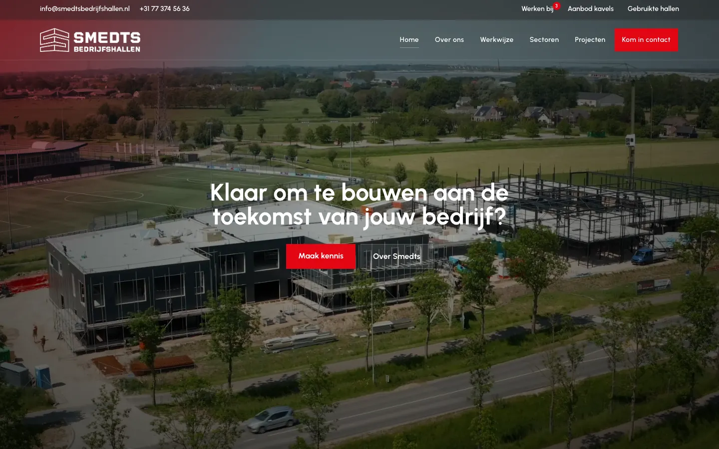 Homepage van Smedts Bedrijfshallen